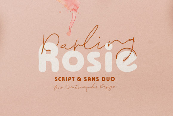 Darling Rosie Script Font for Handmade Product Design