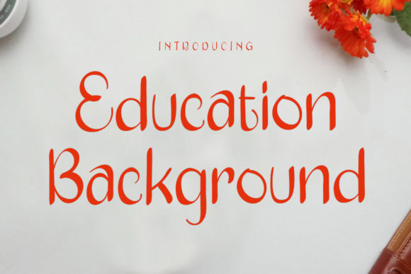 Education Background: A Handwritten Font for Editorial Design