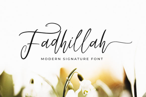 Fadhillah Signature: A Natural Script Font for Modern Web Design