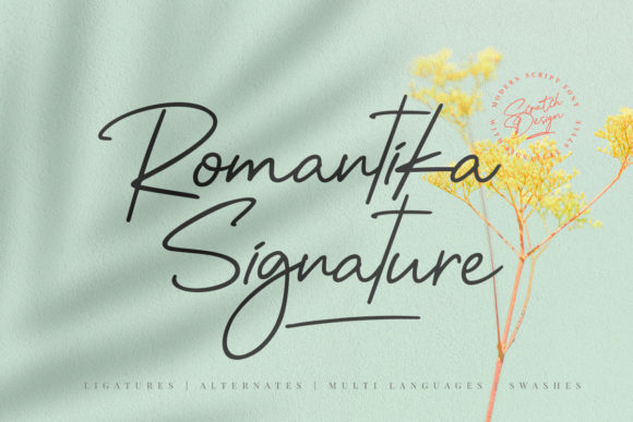 Romantica Signature: A Graceful Script Font for Digital Design