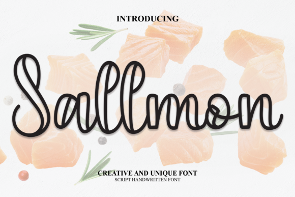 Sallmon: A Flowing Handwritten Font for Crafters and Product Makers