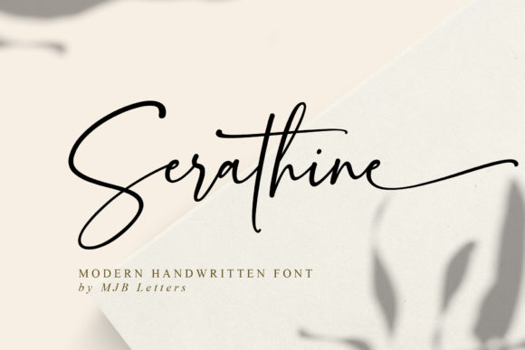 Serathine: A Handwritten Script Font for Crafters and Small Shops
