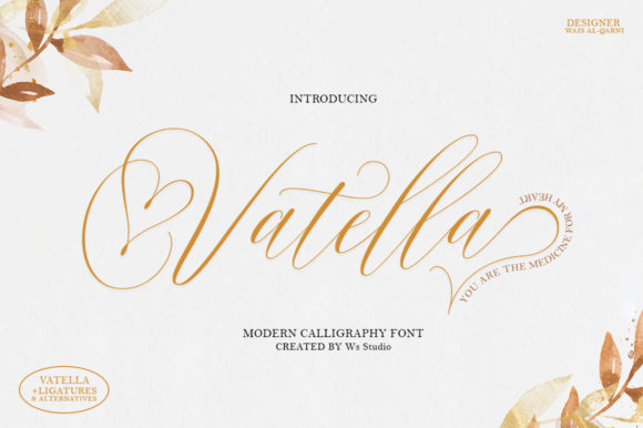 Vatella: A Vintage Script Font for Editorial Projects